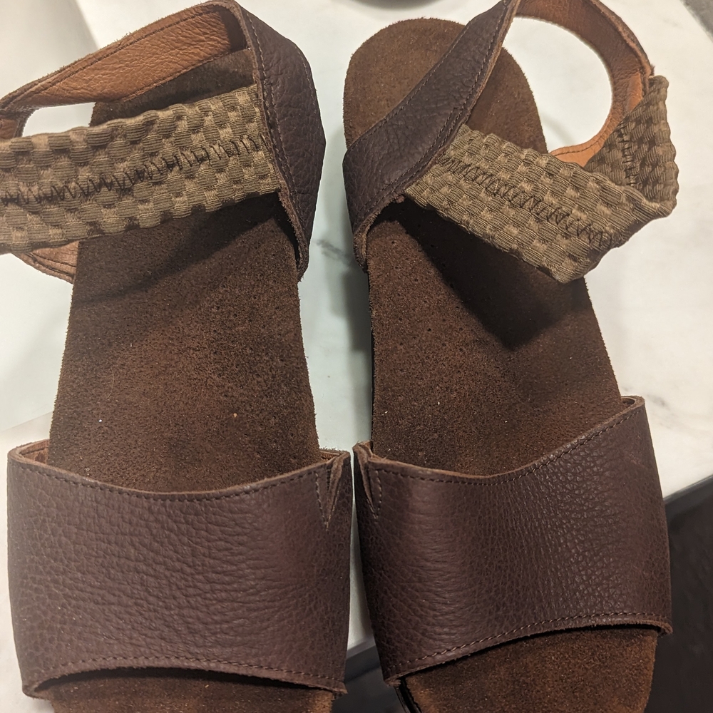 Sanita Brown Leather Sandals